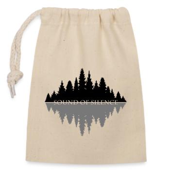 SOUND OF SILENCE - Closable cotton gift bag (14x20cm) - nature - Front