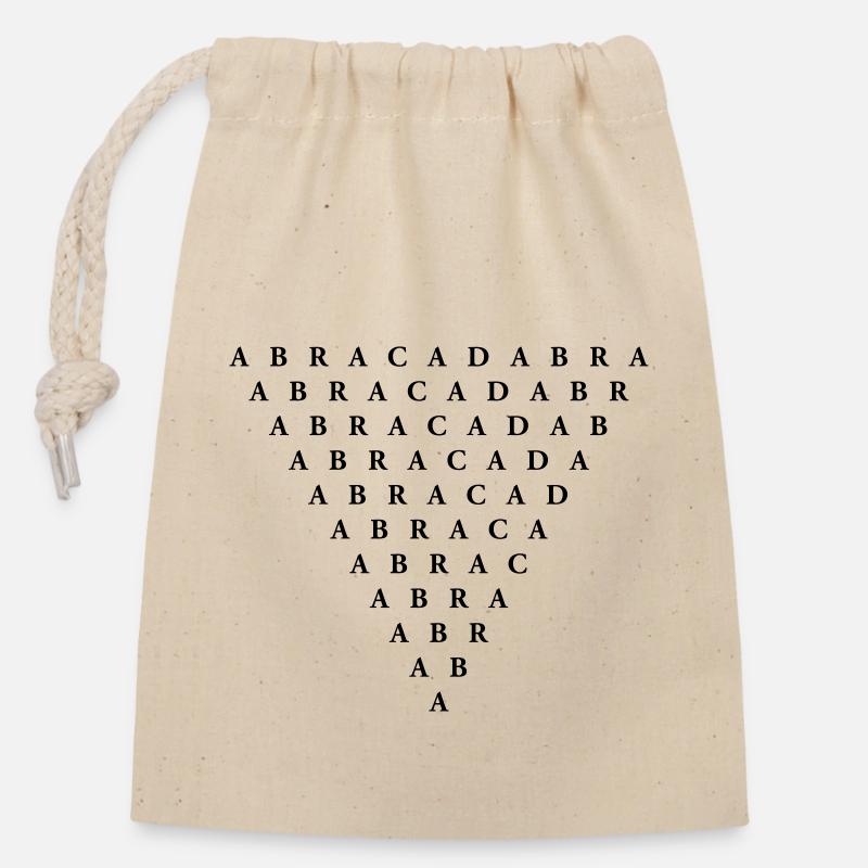 Abracadabra - Closable cotton gift bag (14x20cm) - nature