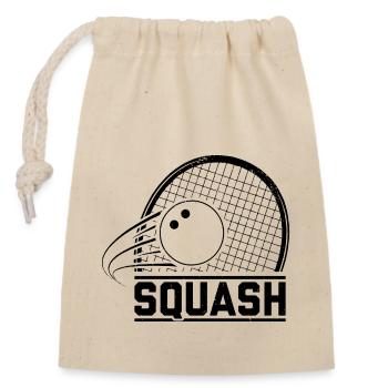 Les joueurs de squash | Sport Coach Squasher Idée cadeau - Sac cadeau en coton avec cordon (14 x 20 cm) - nature - Devant