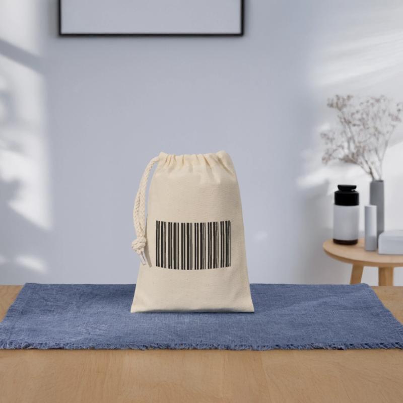 Barcode Barcode Nerd IT Technology Design Closable cotton gift bag (14x20cm)