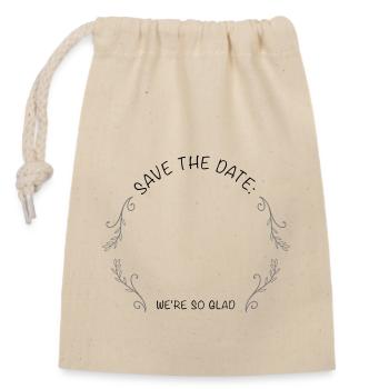 SAVE THE DATE | Note the date. - Closable cotton gift bag (14x20cm) - nature - Front