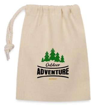 Outdoor adventure Norway - Sac cadeau en coton avec cordon (14 x 20 cm) - nature - Devant