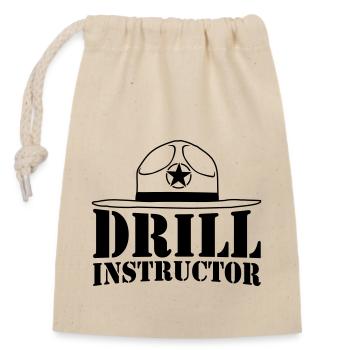 Sheriff Drill Instructor - Closable cotton gift bag (14x20cm) - nature - Front