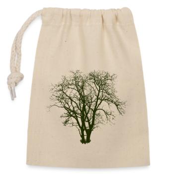 Tree - Closable cotton gift bag (14x20cm) - nature - Front