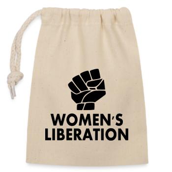 Womens liberation - Verschließbarer Geschenkbeutel aus Baumwolle (14x20cm) - Natur - Vorne