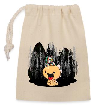 Dragon Dino Enfants Bébé Fantaisie - Sac cadeau en coton avec cordon (14 x 20 cm) - nature - Devant