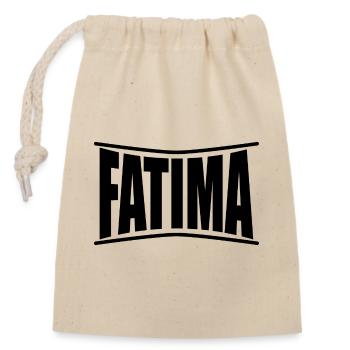 T-Shirt Fatima T-Shirt Geschenkidee - Verschließbarer Geschenkbeutel aus Baumwolle (14x20cm) - Natur - Vorne