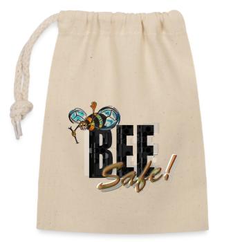 Bee Safe, the planet's most important insect. - Closable cotton gift bag (14x20cm) - nature - Front