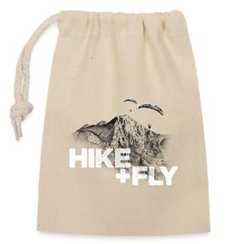 Hike & Fly Parapente blanc - Sac cadeau en coton avec cordon (14 x 20 cm) - nature - Devant