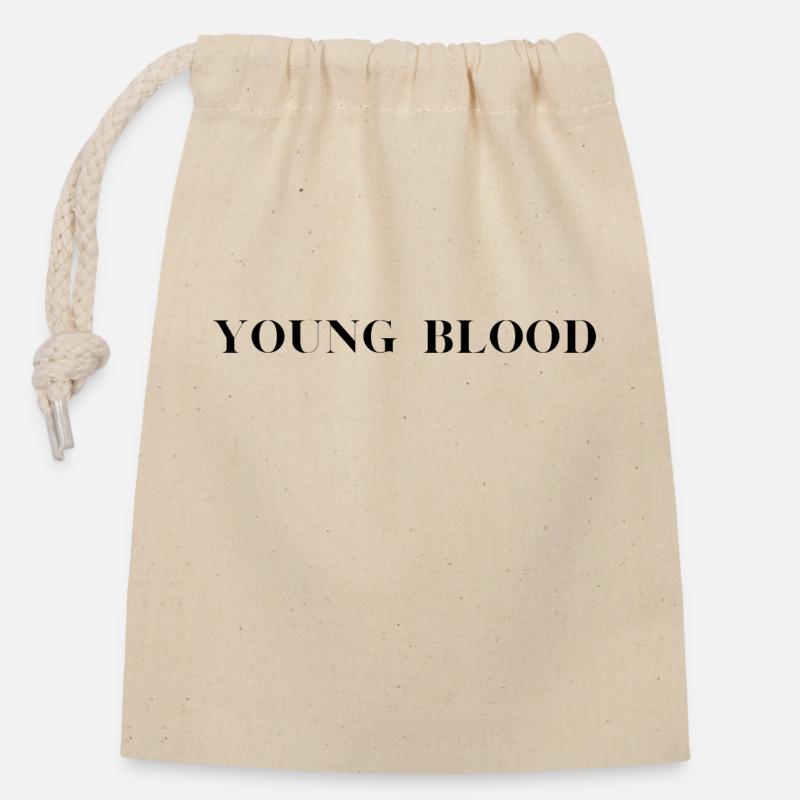 young blood - Closable cotton gift bag (14x20cm) - nature