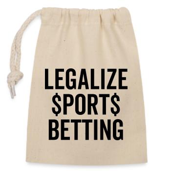 Legalize Sports Betting - Closable cotton gift bag (14x20cm) - nature - Front