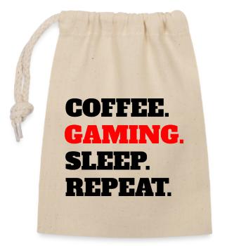 Gamer Gift Gaming Funny Gambler Saying Gambling - Sac cadeau en coton avec cordon (14 x 20 cm) - nature - Devant