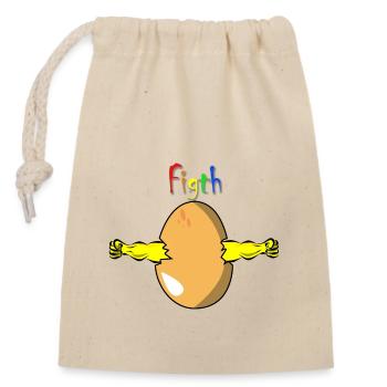 Œufs LGBT - Sac cadeau en coton avec cordon (14 x 20 cm) - nature - Devant
