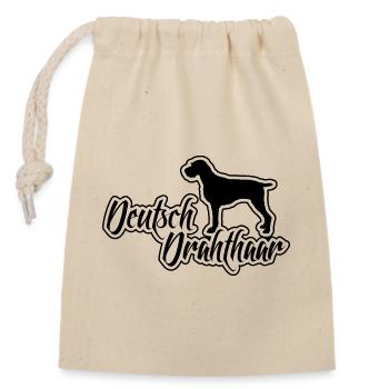 DEUTSCH DRAHTHAAR Hunderasse Jagdhunde Wilsigns - Verschließbarer Geschenkbeutel aus Baumwolle (14x20cm) - Natur - Vorne