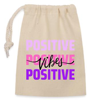 Ondes positives - Sac cadeau en coton avec cordon (14 x 20 cm) - nature - Devant