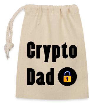 Trading de Bitcoin et d'actions cryptographiques - Sac cadeau en coton avec cordon (14 x 20 cm) - nature - Devant