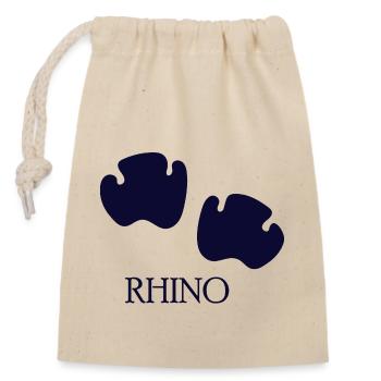 CHIEN CHAT ANIMAL DE COMPAGNIE RHINO PATTE - Sac cadeau en coton avec cordon (14 x 20 cm) - nature - Devant