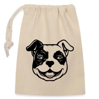 DOG CAT PET - Verschließbarer Geschenkbeutel aus Baumwolle (14x20cm) - Natur - Vorne
