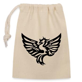 phoenix 01 - Closable cotton gift bag (14x20cm) - nature - Front