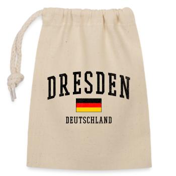 Dresden - Verschließbarer Geschenkbeutel aus Baumwolle (14x20cm) - Natur - Vorne