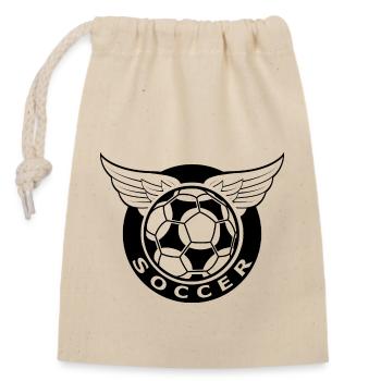 Fußball Football - Sac cadeau en coton avec cordon (14 x 20 cm) - nature - Devant