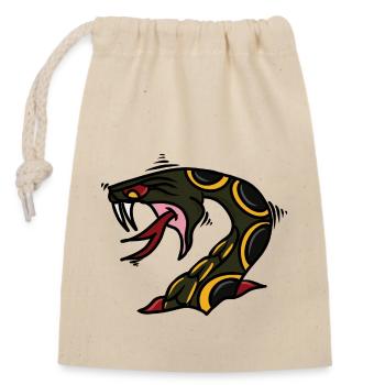 Wounded cobra - Closable cotton gift bag (14x20cm) - nature - Front