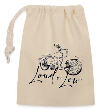 Star (Outline) // Illustration - Closable cotton gift bag (14x20cm) - nature - Front