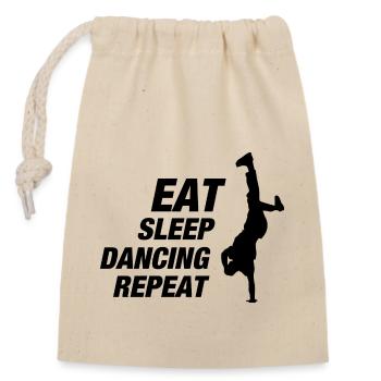 Dancing Dance Music - Verschließbarer Geschenkbeutel aus Baumwolle (14x20cm) - Natur - Vorne
