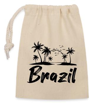 brazil - Verschließbarer Geschenkbeutel aus Baumwolle (14x20cm) - Natur - Vorne