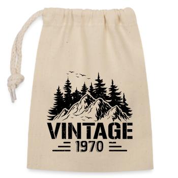 T-Shirt VINTAGE 1970 - Closable cotton gift bag (14x20cm) - nature - Front