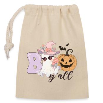 Halloween Boo y all - Sac cadeau en coton avec cordon (14 x 20 cm) - nature - Devant