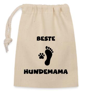 Lustiges Hunde Bild Hundeliebhaber Haustier - Verschließbarer Geschenkbeutel aus Baumwolle (14x20cm) - Natur - Vorne