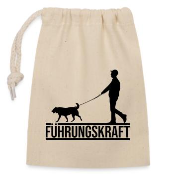 Lustiges Hunde Bild Hundeliebhaber Haustier - Verschließbarer Geschenkbeutel aus Baumwolle (14x20cm) - Natur - Vorne