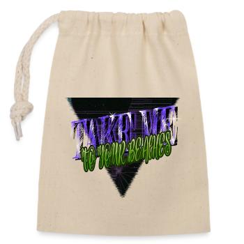 @zackiinnitbrahhh plaisir heureux 2019 tout internet - Sac cadeau en coton avec cordon (14 x 20 cm) - nature - Devant