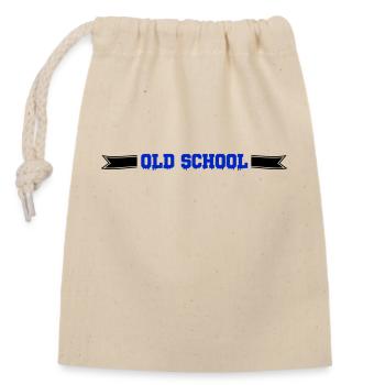 Vieille école - Sac cadeau en coton avec cordon (14 x 20 cm) - nature - Devant
