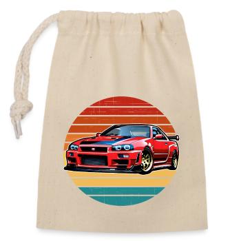 Jdm / Tuning / Turbocompresseur / Jantes / Chiptuning - Sac cadeau en coton avec cordon (14 x 20 cm) - nature - Devant
