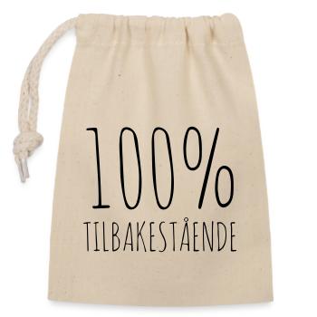 100% backward - Closable cotton gift bag (14x20cm) - nature - Front