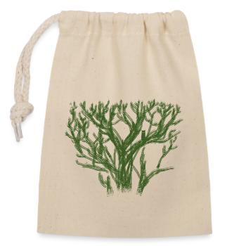 Tree - Closable cotton gift bag (14x20cm) - nature - Front