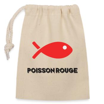 POISSON. MEMOIRE. POISSON D'AVRIL - Sac cadeau en coton avec cordon (14 x 20 cm) - nature - Devant