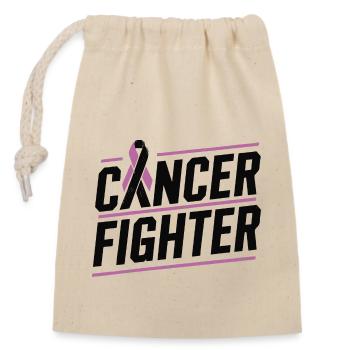 CANCER - Closable cotton gift bag (14x20cm) - nature - Front