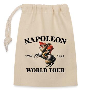 Napoleon Weltreise - Verschließbarer Geschenkbeutel aus Baumwolle (14x20cm) - Natur - Vorne