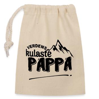 der coolste Papa der Welt - Verschließbarer Geschenkbeutel aus Baumwolle (14x20cm) - Natur - Vorne