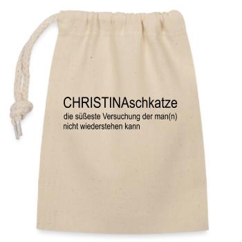 Top moderner T-Shirt Design Must have 2024 - Verschließbarer Geschenkbeutel aus Baumwolle (14x20cm) - Natur - Vorne