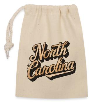 North Carolina - Verschließbarer Geschenkbeutel aus Baumwolle (14x20cm) - Natur - Vorne