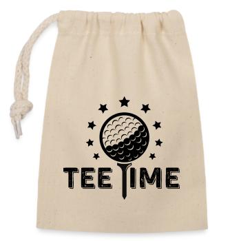 Tee Time ! - Sac cadeau en coton avec cordon (14 x 20 cm) - nature - Devant