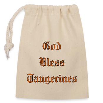 GodBlessTangerines - Closable cotton gift bag (14x20cm) - nature - Front