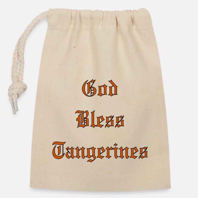GodBlessTangerines - Closable cotton gift bag (14x20cm) - nature