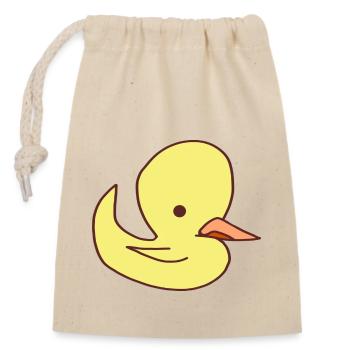 Drôle de petit canard anime - Sac cadeau en coton avec cordon (14 x 20 cm) - nature - Devant
