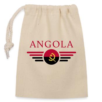 J’aime l’Angola, T-shirt design de style élégance - Sac cadeau en coton avec cordon (14 x 20 cm) - nature - Devant