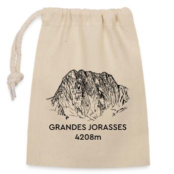 Grandes Jorasses, High Mountains, Mont-Blanc, Mountain - Closable cotton gift bag (14x20cm) - nature - Front